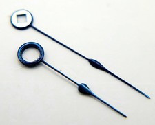 SB10 A2: 18s Illinois KW Pocket Watch Hands Pair Spade Style Blued Steel