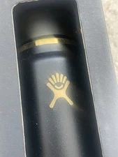 Hydro Flask Micro Mini Bottle 6.7 oz Black Tie Gold Travel Size Limited Edition