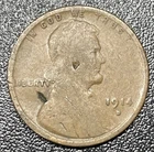 1914-D Lincoln Wheat Cent 1c VG Details Very Good Damaged Key Date