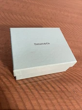 Tiffany & Co Blue Empty Square Gift Box Only 3 3/4” X 4 1/2” X 2”