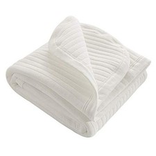 Jersey Cotton Quilted Toddler Blanket, Breathable 30x40 Inch Pack of 1 White