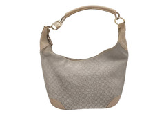 Gucci GG Shoulder Bag Suede Grey Beige 001 4157 Leather Hobo