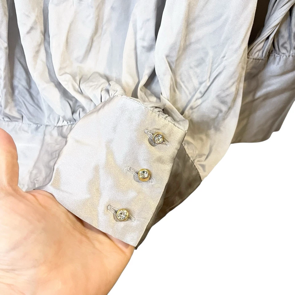 Raro De Colección Y2K MEGHAN LA Seda Satén Mini Vestido Cambio Gogo Retro Túnica Estrás Foto 3 de 4