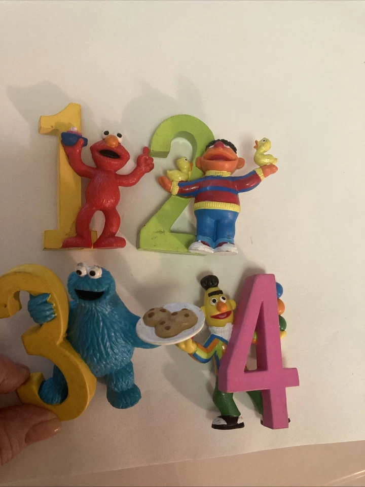 Винтажные фигурки 1980-х Улица Сезам из ПВХ для тортов 1,2,3,4 - Изображение 4 из 4