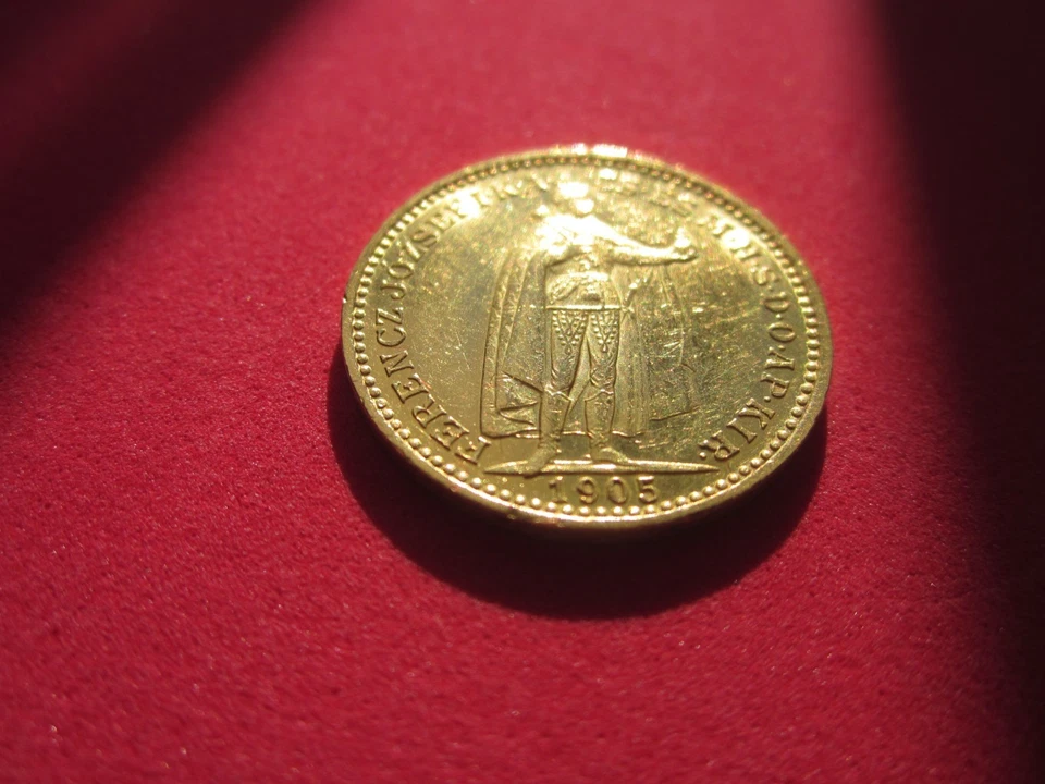 Historische Goldmünze 20 Kronen 1905 Franz Josef Ungarn 6,77 Gramm, 900 Gold - Bild 3 von 4