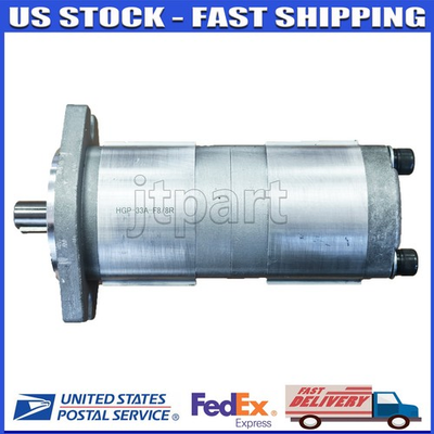 #ad #ad HGP 33A F8 8R Hydraulic Double Gear Pump Fit Excavator Loader Forklift 17.48mm $389.95