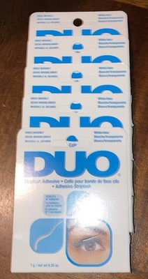 5 Pack (0.25 oz each) DUO Striplash Adhesive White/Clear for Strip False Eyelash