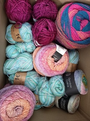 Schönes bunt gemischte Wolle mit Lana Grossa und andere Herstellern ca. 1 kg