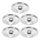 5pcs Stainless Steel Seasoning Pot Lid: Multi-Purpose Metal Cover 12cm For
