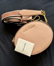 Marc Jacobs The Rewind Rose Pouder Pebble Leather Adjustable Strap Crossbody Bag