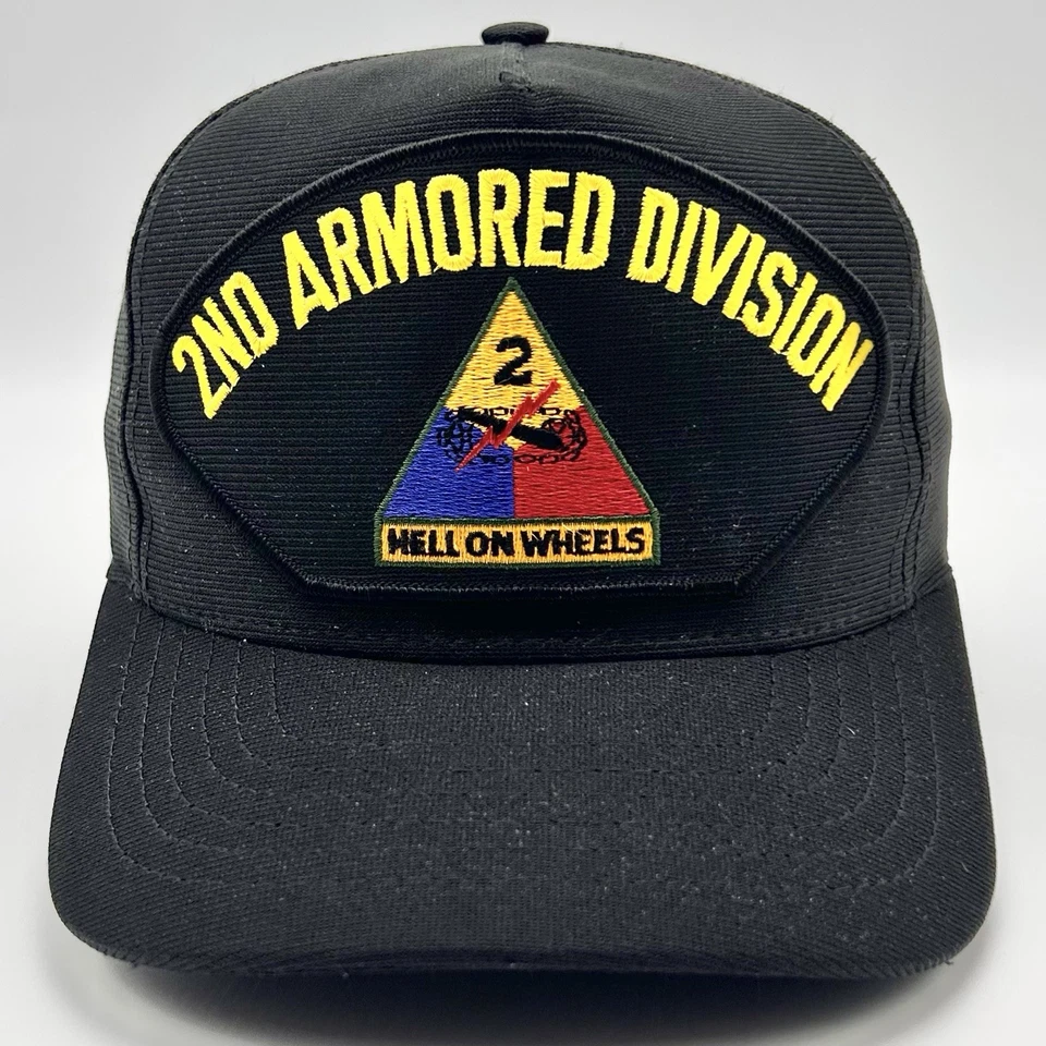 Boné Hell On Wheels 2ª Divisão Blindada Snapback Exército dos Estados Unidos Fabricado nos EUA - Imagem 2 de 4