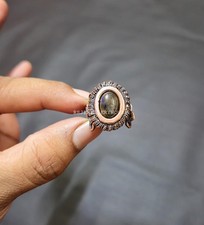 Labradorite Ring Copper Wire Wrapped Ring Adjustable Ring Handmade Gift Ring