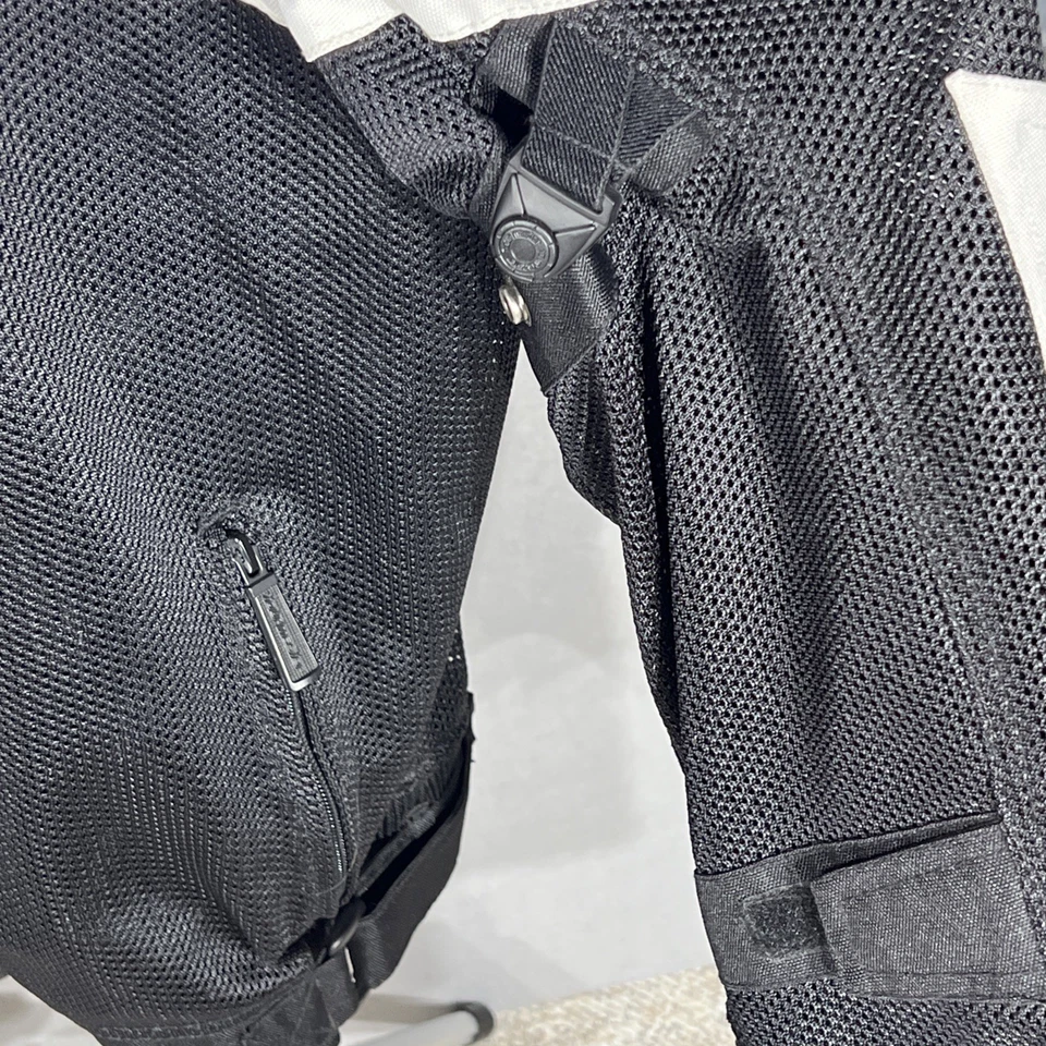 Tourmaster Draft Racing Jacket Mens XL 46 Black Blue Motorcycle Zip Mesh Pads - Image 3 of 4