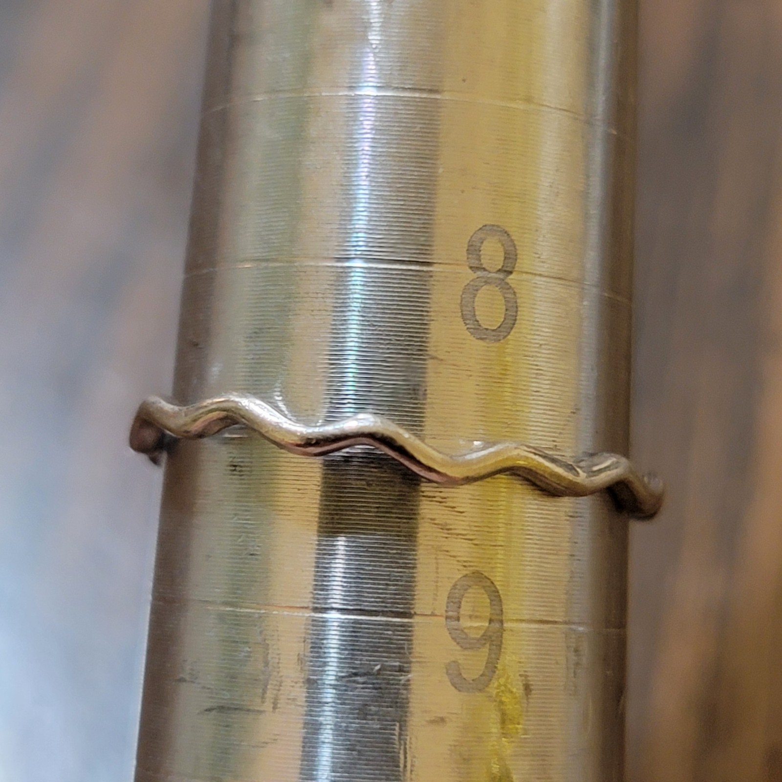 Sterling Silver Small Tiny Wave Ring, Stackable R… - image 1