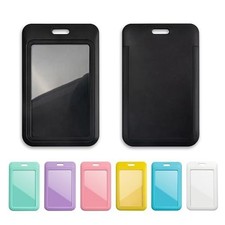 1 Pcs Badge Holder Vertical ID Badge Holder with Window, ID Card Work ID Holder