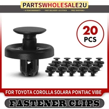 20Pcs 7mm Nylon Front Fender Bumper Retainers Clips Push-Type for Toyota Pontiac