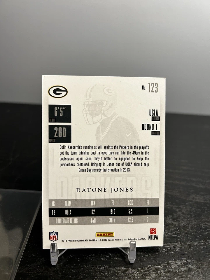 2013 Panini Prominence - Datone Jones #123 Gold /199 Rookie Packers - Image 2 of 2