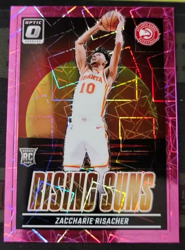 Zaccharie Risacher 2024-25 Panini Donruss Optic 26/79 Laser Rising Suns RC #14