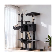 Hey-brother Cat Tree, 53 inch Cat Tower for Indoor Cats, Cat House with Padde...