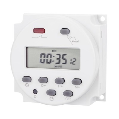 DC 12V Digital LCD Programmable Timer For Equipment Control 16A Relay Switch