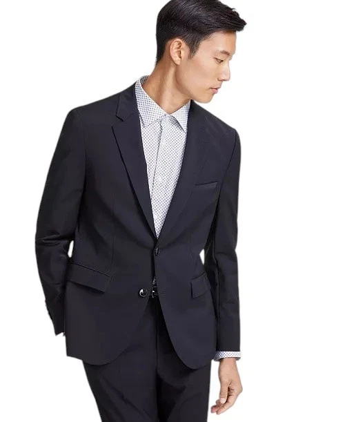 Hugo Boss Mens Modern fit Suit Jacket Blazer 40 R Black Solid