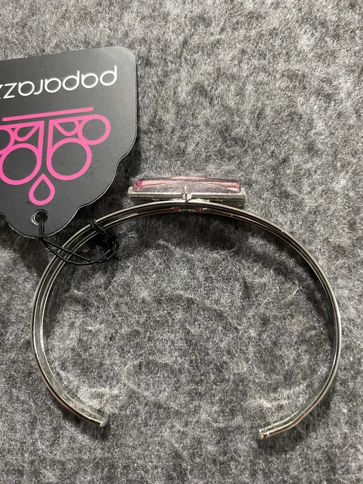 Paparazzi Choose Chic Pink Bracelet Silver Tone Bangle Fashion Jewelry New - Изображение 3 из 3