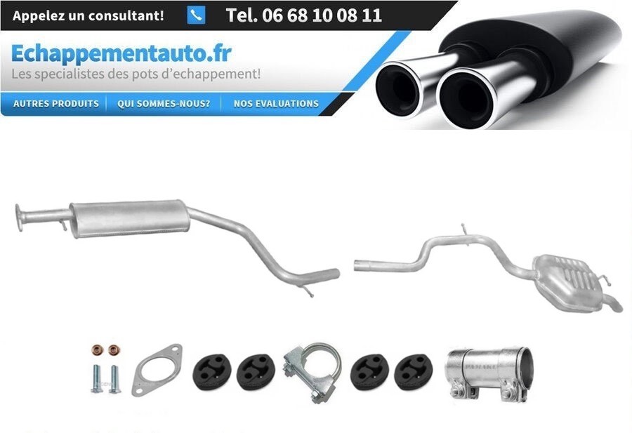 Échappement Ford Mondeo MK3 2.0 silencieux intermédiaire et pot arrière pour moteur essence 16V