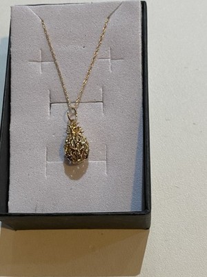 14 Kt Diamantschliff Ananas Anhänger 
