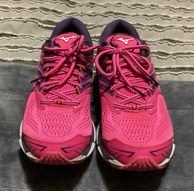 Women s Mizuno Wave Horizon 2 Pink/Purple Low Top Lace-Up Running Sneakers