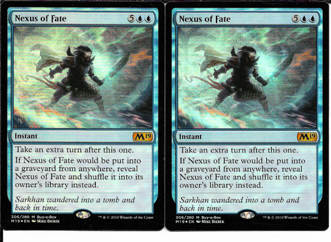 Magic the Gathering Nexus of Fate M19 Buy A Box Promo Foil 2 Card Lot NM | eBay Magic the Gathering Nexus of Fate M19 Buy A Box Promo Foil 2 Card Lot NM | eBay