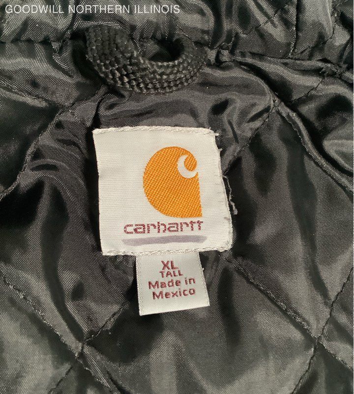 Carhartt Rain Defender Quilted Lined Full Zip Sun Faded Hoodie Size XL