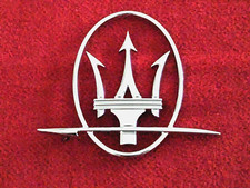 MASERATI TRIDENTE SX LOGO SIGLA EMBLEMA FREGIO STEMMA SCRITTA TARGHETTA BADGE