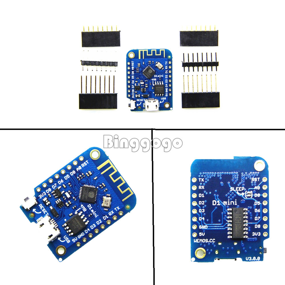 Wemos D1 Mini V3.0.0 ESP8266 CH340 – Scheda Di Sviluppo WiFi Per NodeMCU