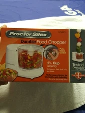 Proctor Silex Durable Food Chopper white model 72500RY new 1.5 cup capacity