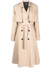 Karl Lagerfeld Transformer Trench Raincoat Coat Sand Beige 2 Piece New