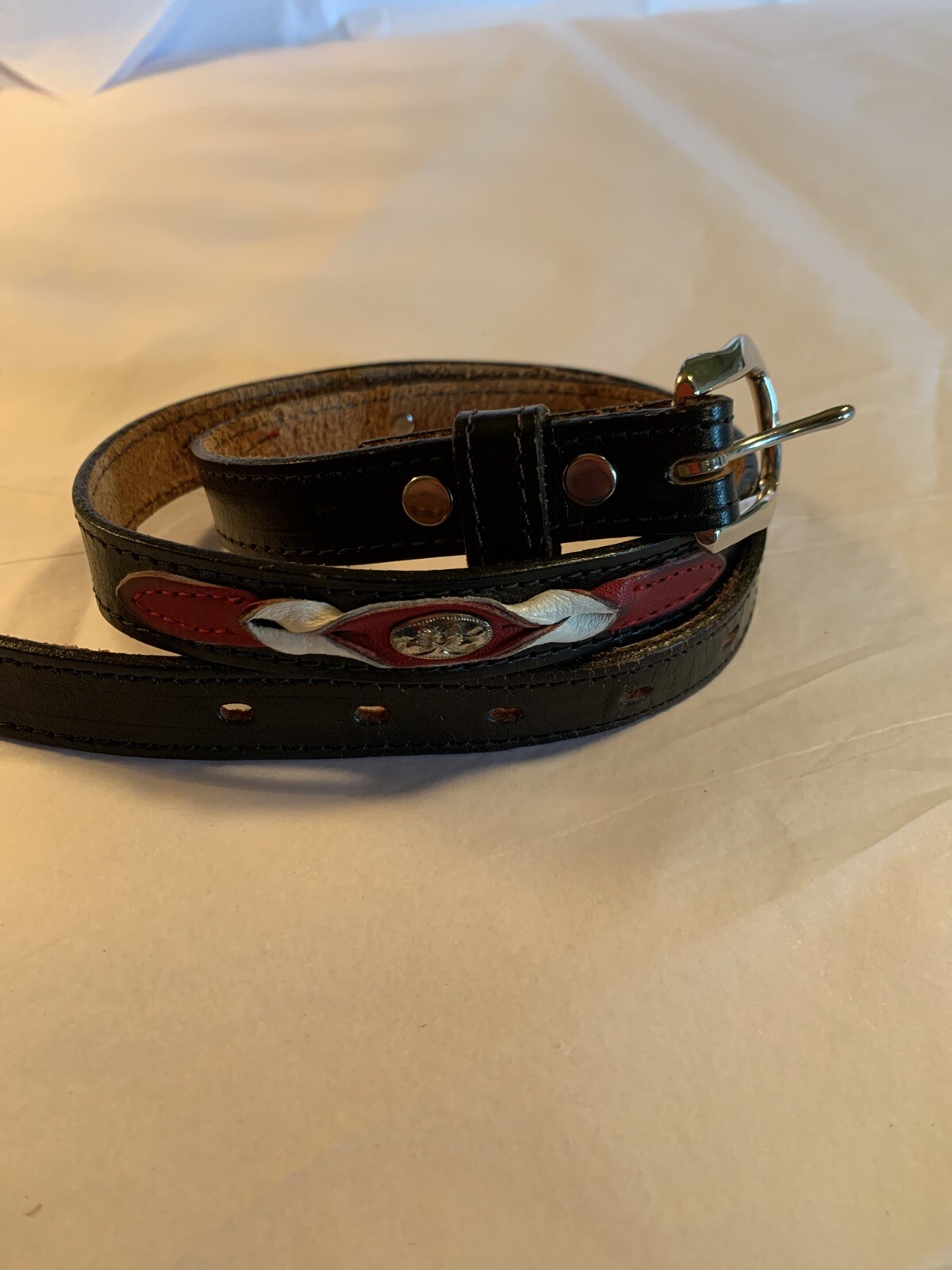 Circle Y of Yoakum Handmade Twisted Leather & Silver … Gem