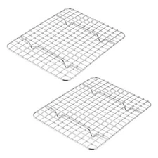 Small Baking Cooling Rack Set of 2 Stainless Steel Toaster Oven Rack for Cook...