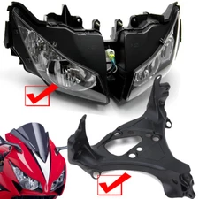 Front Headlight Lamp + Upper Fairing Stay Bracket For Honda CBR1000RR 2012-2015