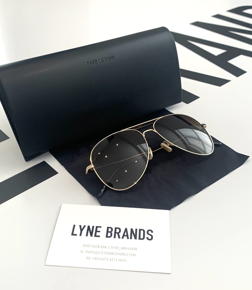 Saint Laurent SL 85 Gold / Brown Lens Aviation Style 