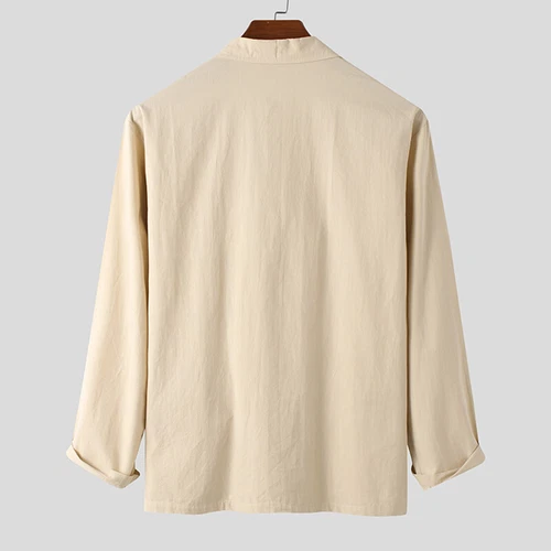 Men's Lightweight Linen Cotton Jacket Summer Leisure Blazer Coat Breathable Soft - Picture 7 of 18