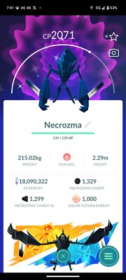 Pokémon Go | Shiny Necrozma | Trade Registered Or Unregistered