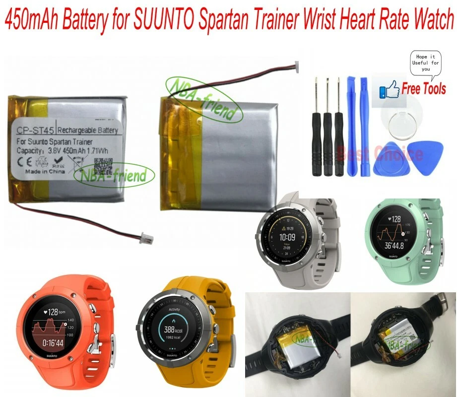 Rechargeable 450mAh Battery for SUUNTO Spartan Trainer Wrist Heart