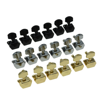 KAISH 6 Inline Semi Closed Electric Guitar Tuning Pegs for Strat/Tele 3 Colors