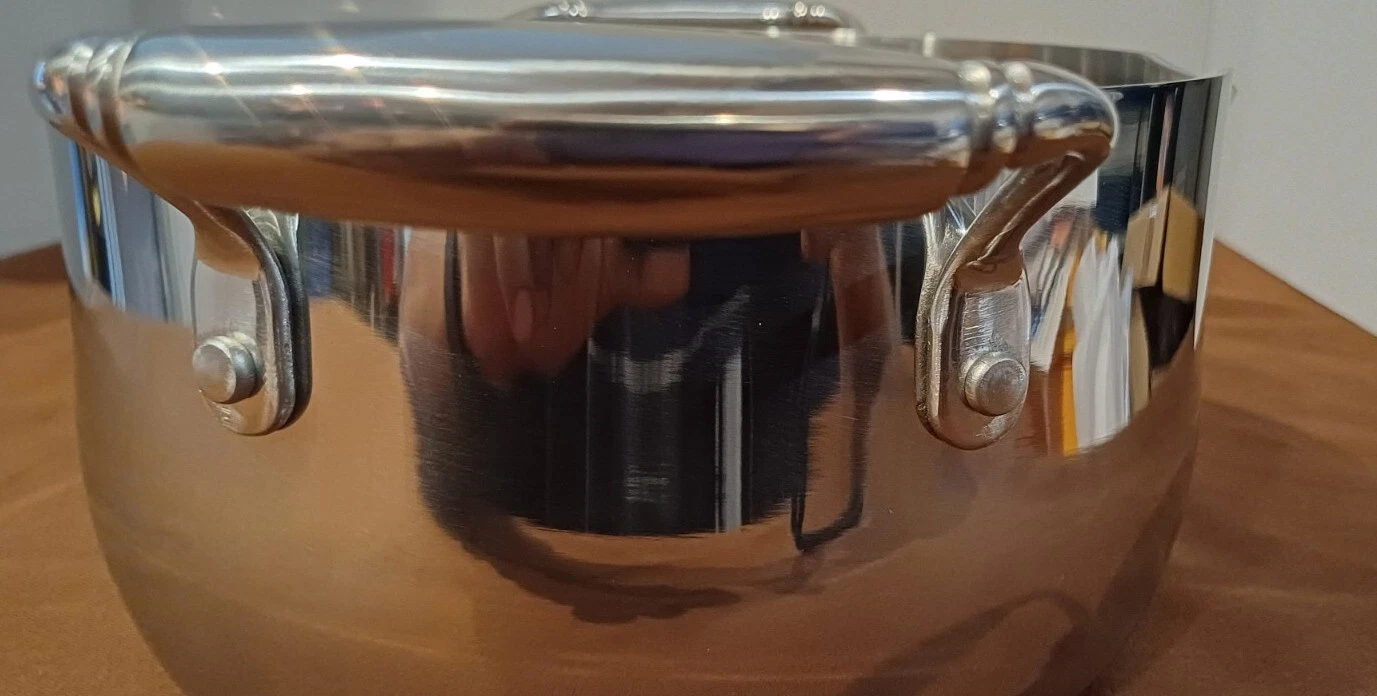 5748 new princess house heritage stainless steel 4.5 quart straining caserole