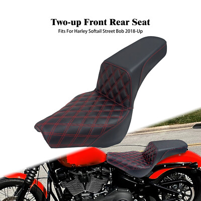 Driver Passenger Seat Red Stitching For Harley Softail Heritage Classic 18-2023