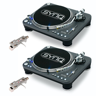 2x SYNQ X-TRM-1 Profi-Turntable + Audio Technica Systems Plattenspieler XTRM 1 