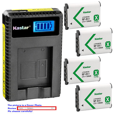 Kastar Battery LCD Charger for Sony NP-BX1 Cyber-shot DSC-RX100M6 (RX100 VI)