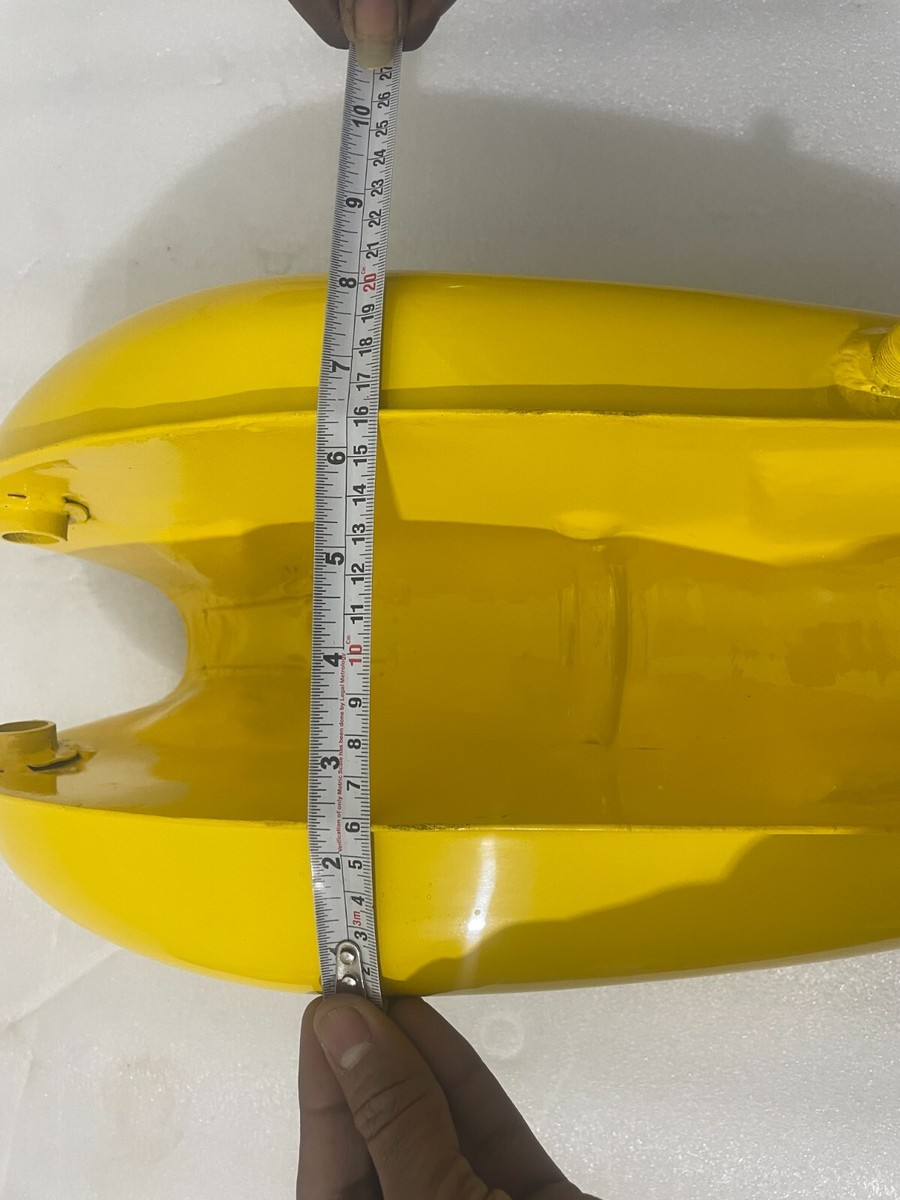 1974-1979 Yamaha YZ80 YZ80A Yellow Painted Steel Fuel Tank Model
