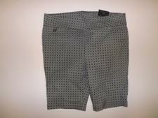 RAFAELLA Black White Patterned Dressy Shorts Size 8 50 NWT Comfort Stretch