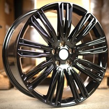 22" RANGE ROVER VELAR L560 GLOSS BLACK LVLR DESIGN 9.5J ALLOYS X4
